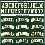 Custom Name and Number Basketball Jersey in Hunter Green, White, and Old Gold-Black - Authentic Throwback Style Personalized