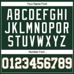 Custom Name and Number Basketball Jersey in Hunter Green, White, and Old Gold-Black - Authentic Throwback Style Personalized