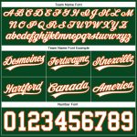 Custom Team Basketball Shorts with Name and Number - Hunter Green White-Orange Authentic Wear Personalized Hunter Green White-Orange