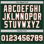 Custom Team Basketball Jersey - Authentic Throwback Personalized with Name & Number - Hunter Green White-Orange Personalized