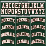 Custom Team Basketball Jersey - Authentic Throwback Personalized with Name & Number - Hunter Green White-Orange Personalized