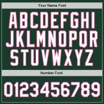 Personalized Hunter Green White Pink Basketball Jersey - Authentic Throwback Style Personalized Hunter Green White-Pink Authentic