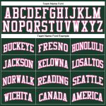 Custom Name and Number Basketball Jersey - Personalized Hunter Green White-Pink Authentic Throwback Design Personalized Hunter