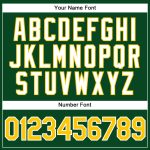 Custom Basketball Jersey with Hunter Green White Pinstripe and Gold-White, Personalized Name and Number, Authentic Design