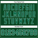 Custom Hunter Green White Pinstripe Basketball Jersey with Name & Number - Authentic Team Apparel Personalized Hunter Green
