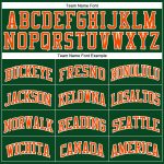 Custom Name and Number Authentic Basketball Jersey - Hunter Green, White Pinstripe, Orange Team Colors Personalized Hunter