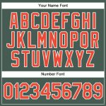Custom Basketball Jersey with Personalized Name and Number, Hunter Green White Pinstripe with Orange-White - Authentic Team Gear