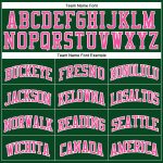 Custom Name and Number Authentic Basketball Jersey - Personalized Hunter Green and White Pinstripe Design Personalized Hunter