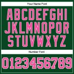 Custom Name and Number Authentic Basketball Jersey - Personalized Hunter Green and White Pinstripe Design Personalized Hunter