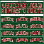 Custom Name and Number Authentic Basketball Jersey - Personalized Hunter Green White Pinstripe Red Design Personalized Hunter