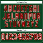 Custom Name and Number Authentic Basketball Jersey - Personalized Hunter Green White Pinstripe Red Design Personalized Hunter
