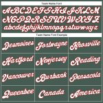 Custom Name Number Authentic Basketball Jersey Hunter Green White Pinstripe Red Team Edition Personalized Hunter Green White