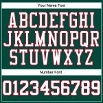 Personalized Authentic Basketball Jersey in Hunter Green with White-Red Accents Personalized Hunter Green White-Red Authentic