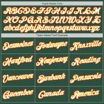 Custom Team Basketball Jersey with Personalized Name and Number - Authentic Throwback in Hunter Green with White-Red Accents