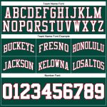 Custom Name and Number Authentic Basketball Shorts in Hunter Green White-Red - Personalized Throwback Team Gear Personalized