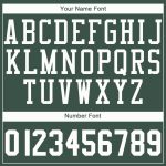 Custom Basketball Jersey with Personalized Name and Number - Hunter Green White Round Neck Personalized Hunter Green White