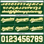 Custom Name and Number Authentic Basketball Shorts in Hunter Green with White-Yellow Details Personalized Hunter Green White-Yellow