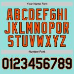 Custom Name Number Ice Blue Black-Orange Baseball Jersey - Personalized Authentic Team Jersey Personalized Ice Blue Black-Orange