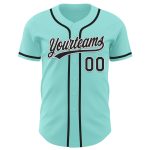 Custom Name and Number Baseball Jersey - Ice Blue Black-White Authentic Team Apparel Personalized Ice Blue Black-White Authentic