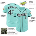 Custom Name and Number Baseball Jersey - Ice Blue Black-White Authentic Team Apparel Personalized Ice Blue Black-White Authentic