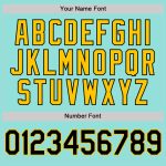 Custom Name and Number Ice Blue Yellow Black Authentic Baseball Jersey - Personalized Team Apparel Personalized Ice Blue