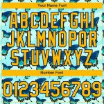 Custom Name Number Butterfly Baseball Jersey - Personalized Ice Blue Gold-Navy 3D Pattern Design Personalized Ice Blue Gold-Navy
