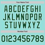 Custom Name and Number Authentic Baseball Jersey - Ice Blue Green White Team Design Personalized Ice Blue Green-White Authentic