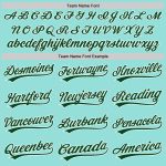 Custom Name and Number Authentic Baseball Jersey - Ice Blue Green White Team Design Personalized Ice Blue Green-White Authentic