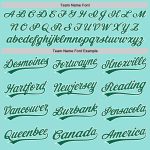 Custom Baseball Jersey with Personalized Name and Number - Ice Blue, Kelly Green, and White Authentic Design Personalized