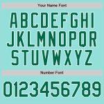 Custom Baseball Jersey with Personalized Name and Number - Ice Blue, Kelly Green, and White Authentic Design Personalized