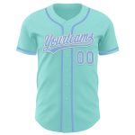 Customizable Light Blue Baseball Jersey with Name and Number - Personalized Ice Blue-White Authentic Team Jersey Personalized