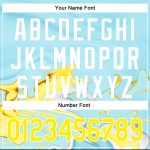 Custom Name and Number 3D Abstract Liquid Fluid Art Baseball Jersey - Personalized Ice Blue Yellow-White Design Personalized
