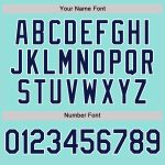 Custom Name Number Authentic Baseball Jersey - Personalized Ice Blue Navy White Personalized Ice Blue Navy-White Authentic