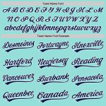 Custom Name Number Authentic Baseball Jersey - Personalized Ice Blue Navy White Personalized Ice Blue Navy-White Authentic
