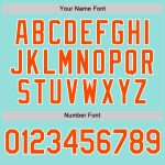 Custom Name and Number Baseball Jersey - Personalized Ice Blue Orange-White Authentic Personalized Ice Blue Orange-White