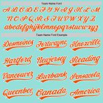 Custom Name and Number Baseball Jersey - Personalized Ice Blue Orange-White Authentic Personalized Ice Blue Orange-White