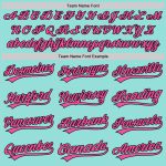 Custom Name and Number Baseball Jersey - Personalized Ice Blue Pink-Black Authentic Team Jersey Personalized Ice Blue Pink-Black