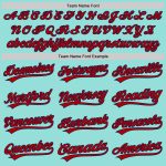 Custom Team Baseball Jersey - Personalized Ice Blue Red-Navy with Name & Number Personalized Ice Blue Red-Navy Authentic