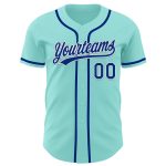 Custom Name Number Baseball Jersey - Ice Blue Royal White Authentic Team Jersey Personalized Ice Blue Royal-White Authentic