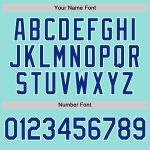 Custom Name Number Baseball Jersey - Ice Blue Royal White Authentic Team Jersey Personalized Ice Blue Royal-White Authentic