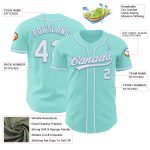 Custom Name and Number Baseball Jersey - Ice Blue and White Lightweight Authentic Team Jersey Personalized Ice Blue White-Light