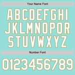 Custom Baseball Jersey with Personalized Name and Number - Ice Blue White and Old Gold Personalized Ice Blue White-Old Gold