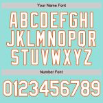 Custom Name and Number Authentic Baseball Jersey - Ice Blue White-Orange Personalized Team Apparel Personalized Ice Blue