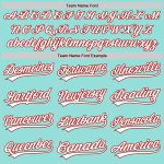 Custom Baseball Jersey - Personalized Ice Blue White-Red with Name & Number Personalized Ice Blue White-Red Authentic Baseball