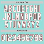 Custom Baseball Jersey - Personalized Ice Blue White-Red with Name & Number Personalized Ice Blue White-Red Authentic Baseball
