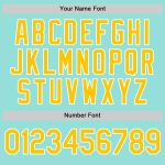 Custom Name and Number Baseball Jersey in Ice Blue Yellow-White | Authentic Team Design Personalized Ice Blue Yellow-White