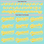 Custom Name and Number Baseball Jersey in Ice Blue Yellow-White | Authentic Team Design Personalized Ice Blue Yellow-White
