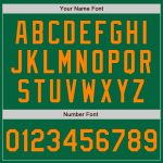 Custom Name & Number Authentic Baseball Jersey in Kelly Green Bay Orange - Personalized Team Apparel Personalized Kelly Green