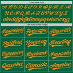 Custom Name & Number Authentic Baseball Jersey in Kelly Green Bay Orange - Personalized Team Apparel Personalized Kelly Green