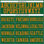 Custom Name and Number Kelly Green Bay Orange Mesh Authentic Football Jersey - Personalized Team Apparel Personalized Kelly